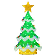 Albero 3D in rete esterni e interni con 34 luci colorate a forma di fragola, Albero di natale illuminato 130 cm-Alberi di Natale