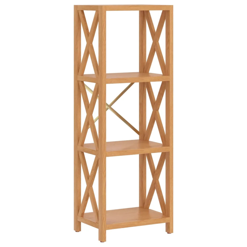 Scaffale a 4 Ripiani 40x30x112 cm in Legno Massello di Roverecod mxl 79668