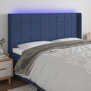 Testiera a LED Blu 163x16x118/128 cm in Tessuto 3124060