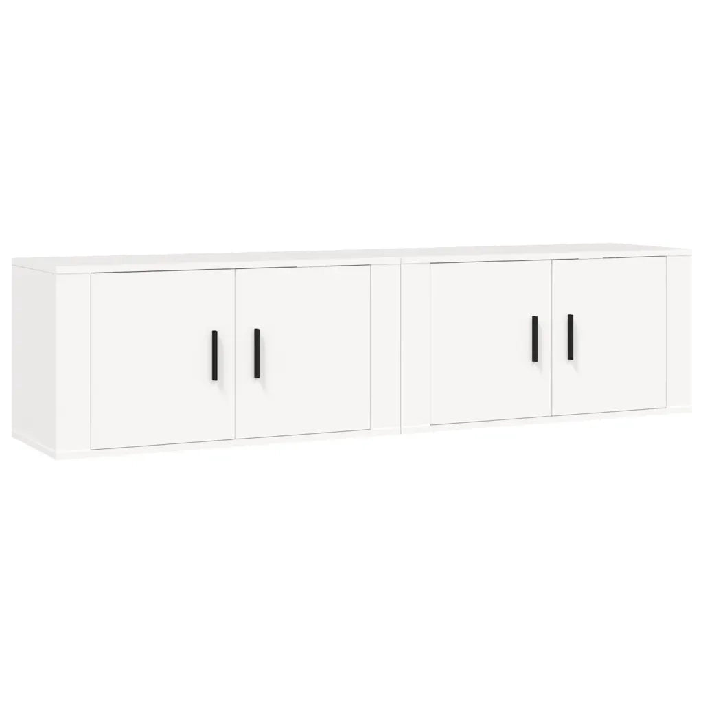Mobili Porta TV a Parete 2 pz Bianco 80x34,5x40 cm