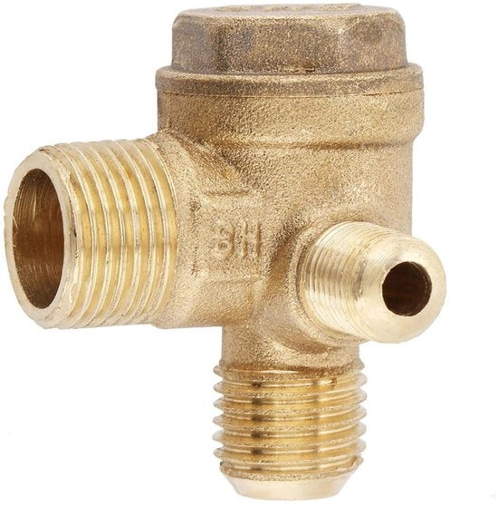 Terugslagklep 100mm in Messing - Voetklep - Terugslagventile - Accessorio Pneumatico - Zinklegering 42x39mm - Terugslagklep a Rotazione