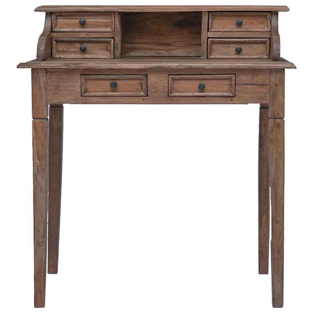 Scrivania con Cassetti 90x50x101 cm in Legno Massello di Mogano 283912