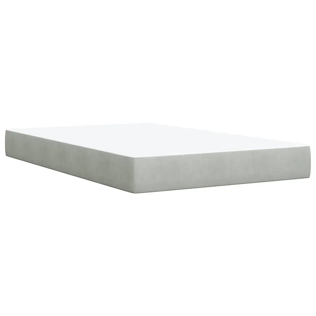 Giroletto a Molle con Materasso Grigio Chiaro 120x190cm Velluto 3288564