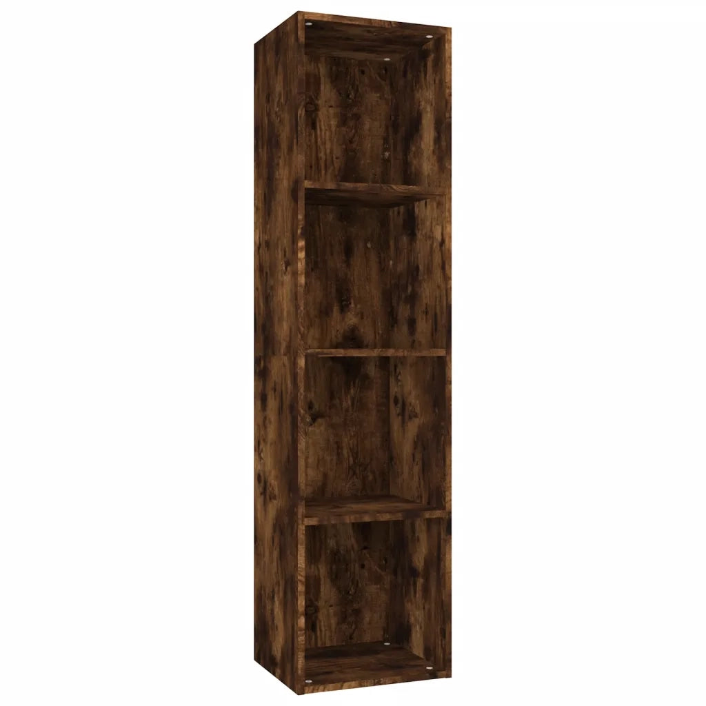 Libreria-Mobile TV Rovere Fumo 36x30x143cm in Legno Multistrato