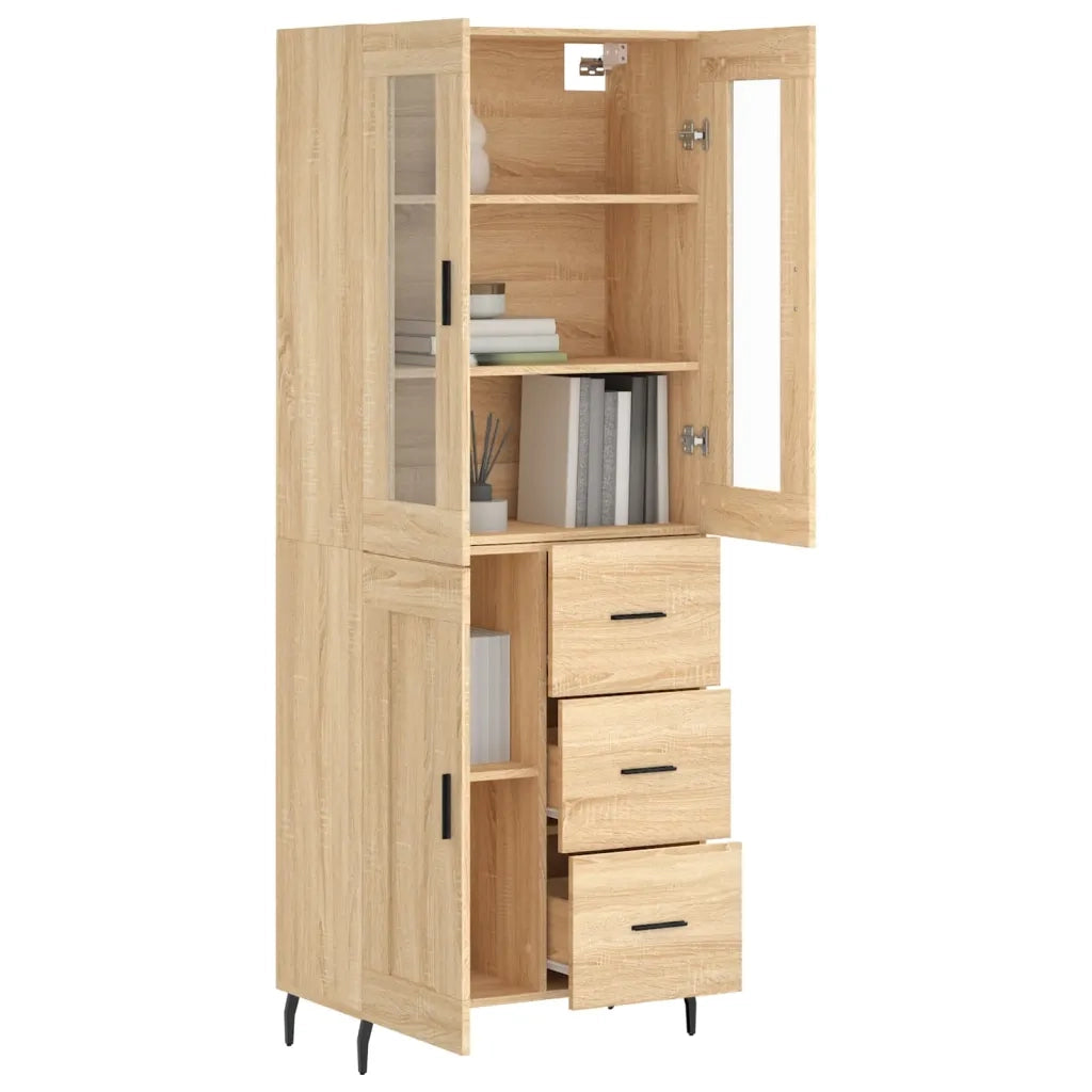 Credenza Rovere Sonoma 69,5x34x180 cm in Legno Multistrato 3198676