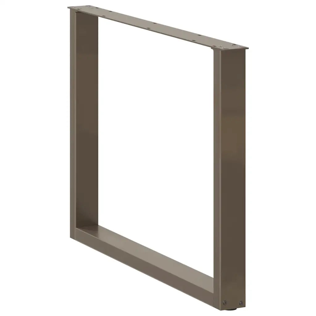 Gambe per tavolo da pranzo a forma di U 3 pz in acciaio naturale 100x(72-73) cm 4013215