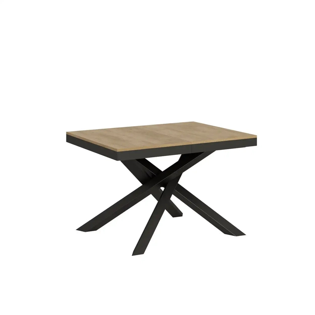 Tavolo allungabile 120/224x90 cm Volantis Evolution colore quercia natura telaio e gambe antracite