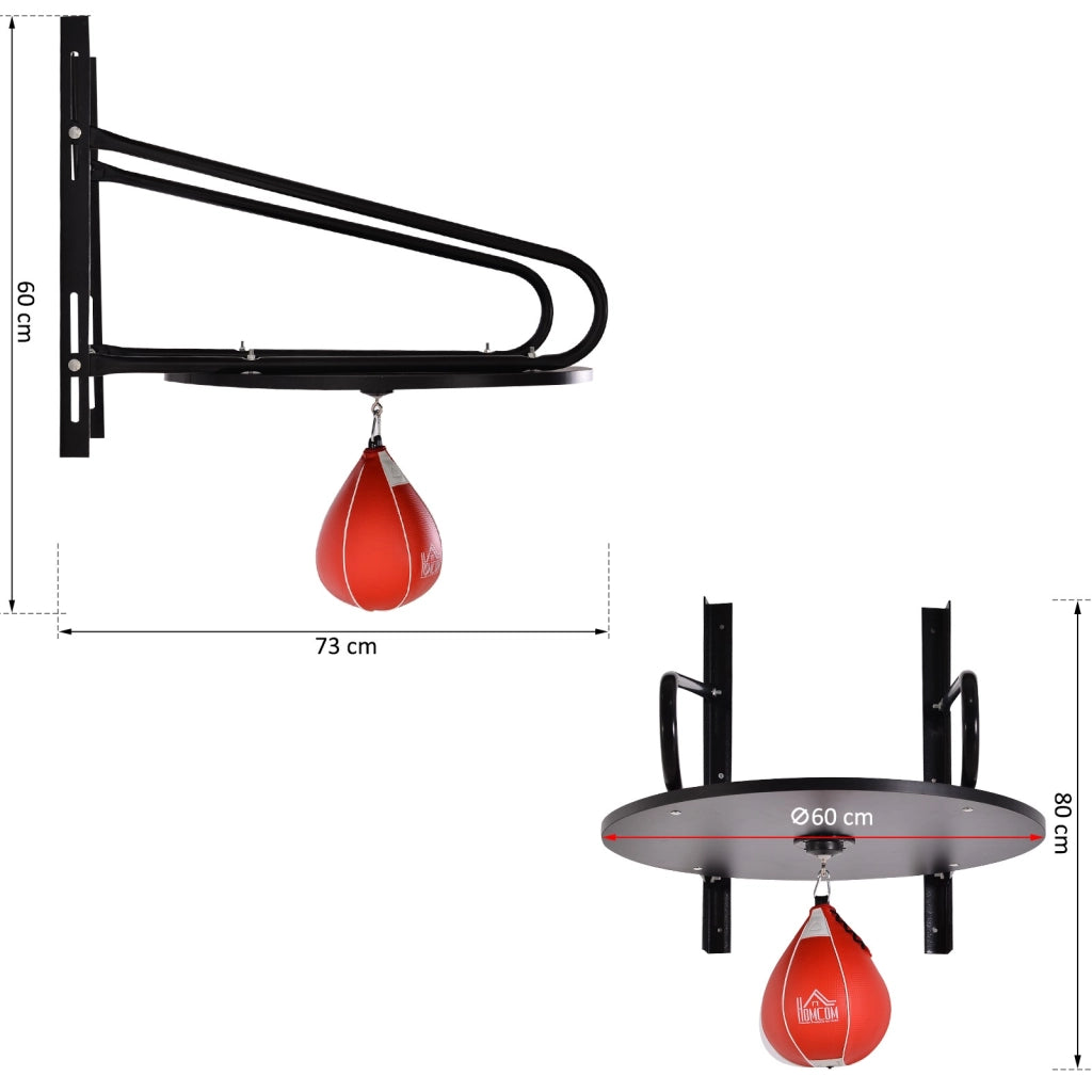 EasyComfort Set Boxe Pera Veloce con Piattaforma Installazione a Muro, Pompetta, Accessori Inclusi, 60 x 73 x 80 cm