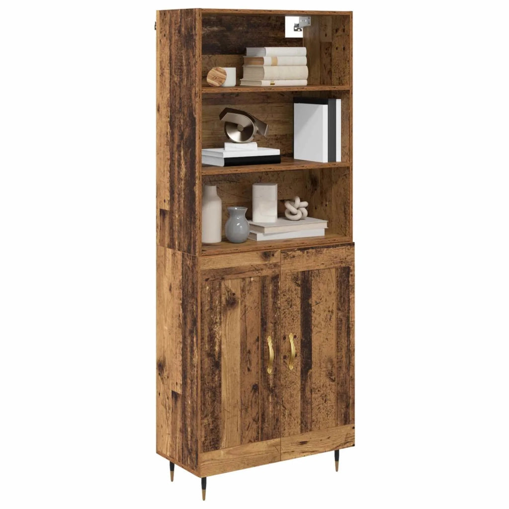 Credenza-Buffet-Armadio da cucina Legno vecchio 69,5 x 34 x 180 cm Legno multistrato 500325