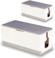 Cassetta di archiviazione per cavi elettrici e cavi - Cinture per cavi - Occupa poco spazio - 340 x 150 x 140 mm - Ripiegabile - Set da 2