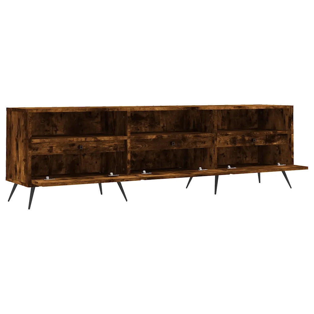 Mobile Porta TV-Mobile per TV-Credenza TV Rovere Fumo 150x30x44,5 cm in Legno Multistrato 491043