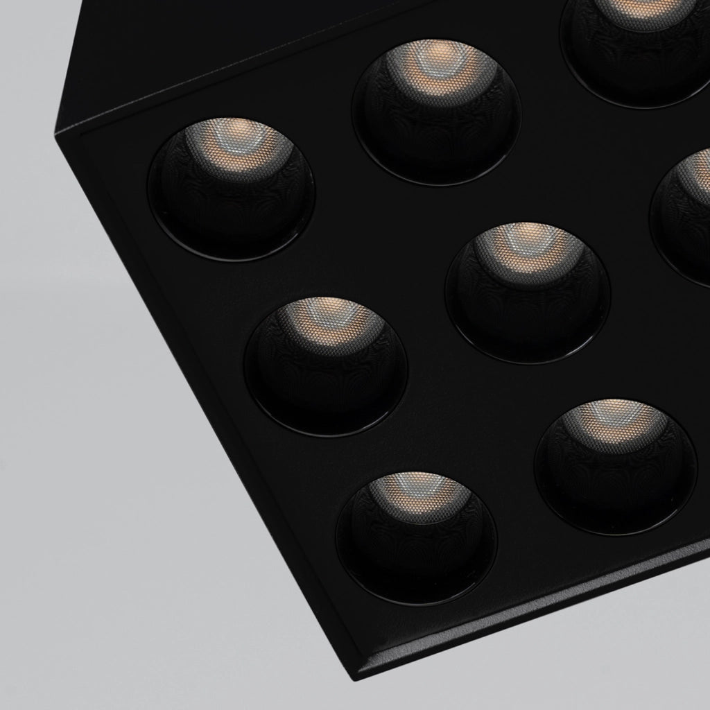 Spot soffitto quadrato nero LED 16W MONARO PU.1211