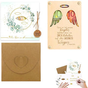 Carta di auguri pop-up cristiana - Immagine di un pesce - Carta di auguri innovativa - Regalo di denaro per battesimo/comunione/confirmazione - Ornamento in legno - Inclusa busta