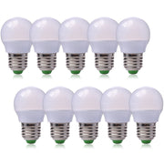 Trade Shop - Lampadina Globetto A Led Da 3w Con Copertura Bianco Latte A Luce Calda Set 10pz -