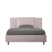 Letto imbottito Matrimoniale francese 140x200 cm Antea - Contenitore,Glicine,Microfibra