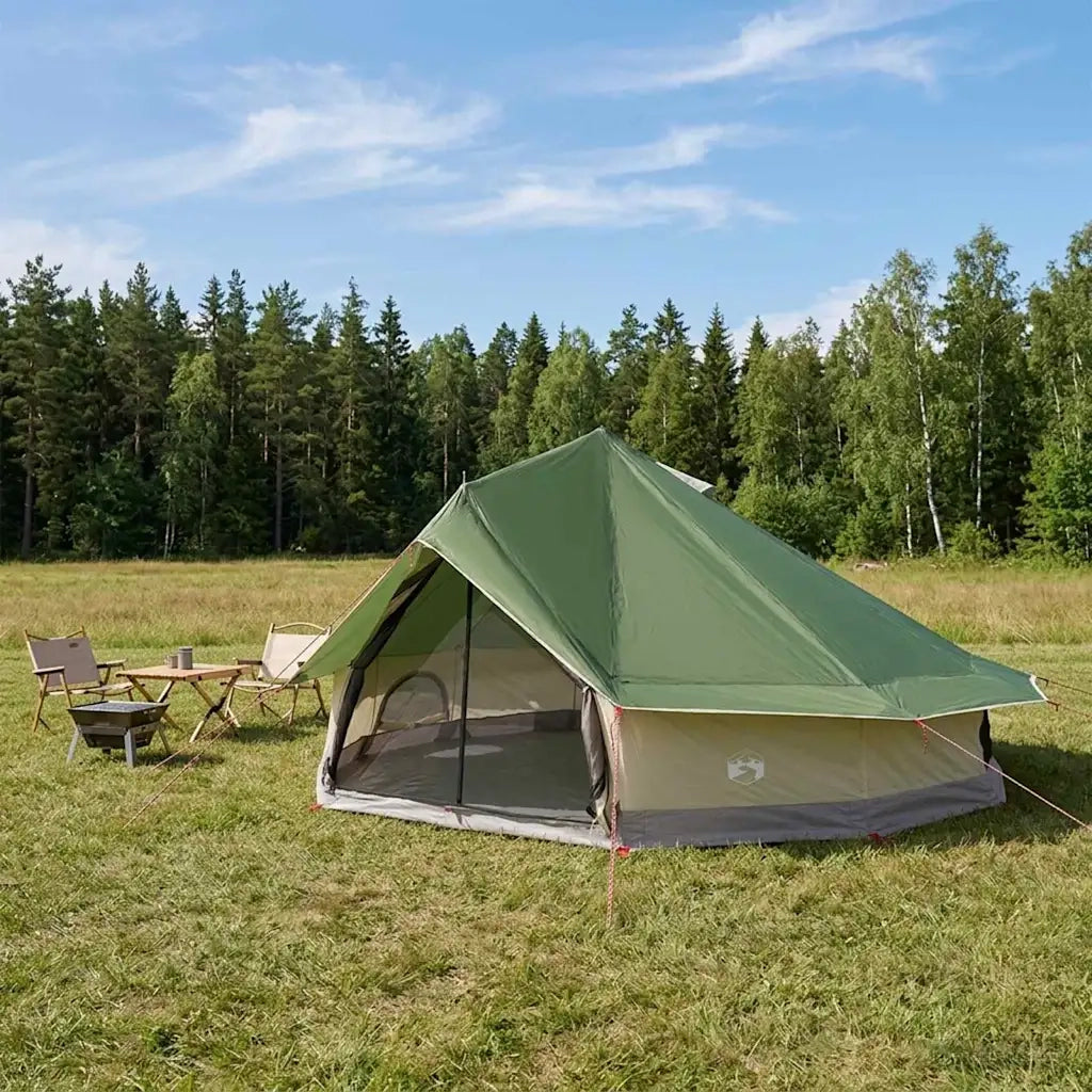 Tenda Tipi Verde 800 x 800 x 430 cm Poliestere e Acciaio 42028715