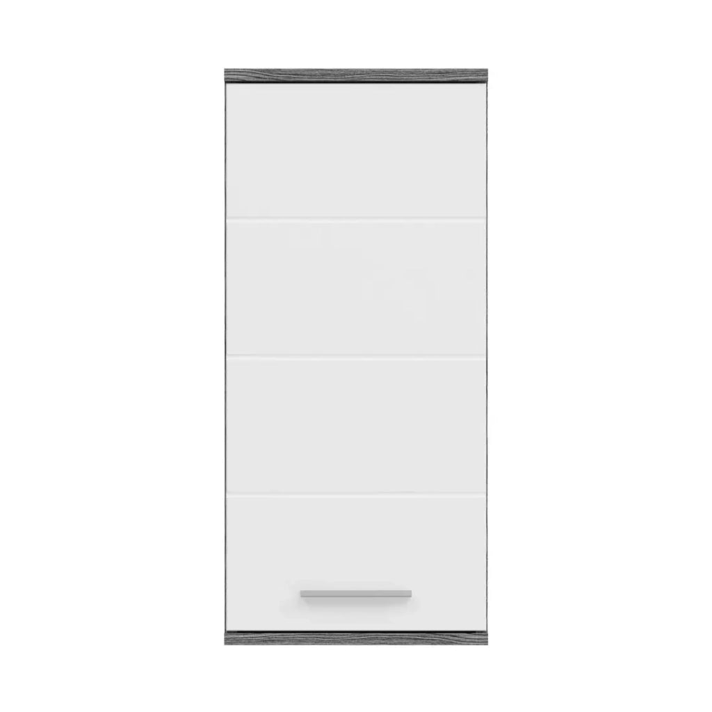 Mobile da bagno WILLIAM 1 porta – Bianco e grigio scuro
