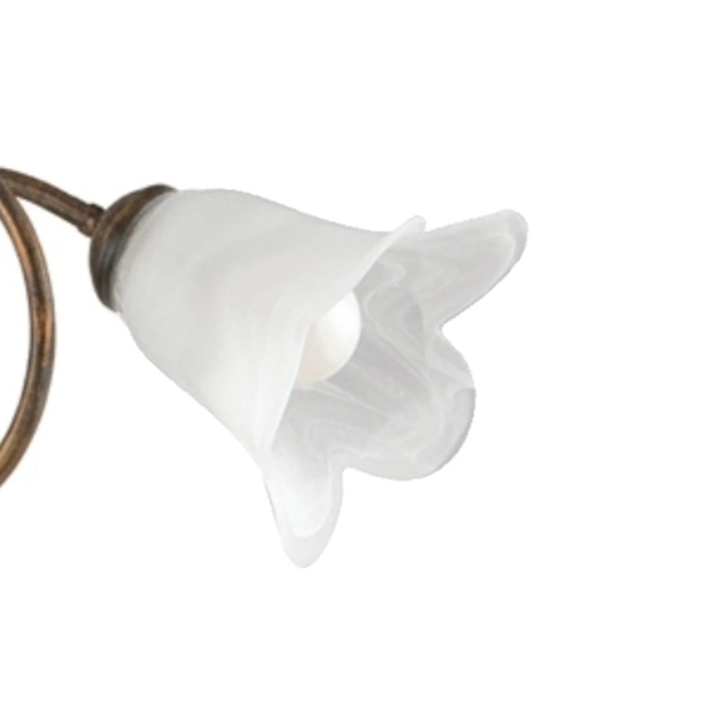 Lampadario Arte Povera Limone 3 Luci Marrone e Bianco LuceArt Classic