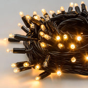 Catena 10 m da 96 maxiled con cavo nero prolungabile - LUCE CALDA e FREDDA - giallo - 30 METRI