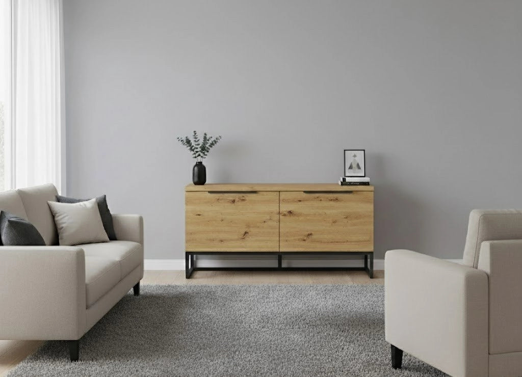 Sciara, Cassapanca Colore Ripiano Marrone, 98x37x50h cm Marrone Rovere Nodi