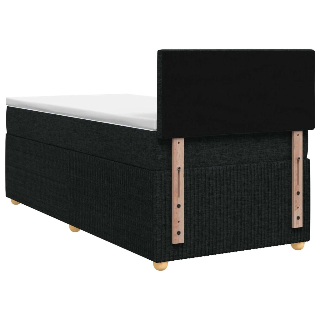 Letto box spring con materasso Nero 90 x 200 cm Tessuto 3451386