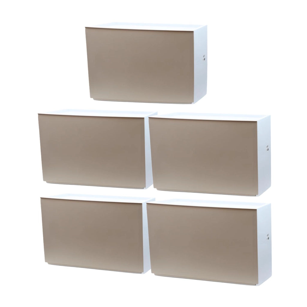 SET 5 SCARPIERE IN PROPILENE 51 X 17 X H39 CM COMPONIBILI IMPILABILI TORTORA