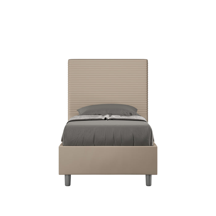 Letto Singolo 80x200 cm con Rete Focus Tortora