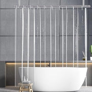 Douchegordijn trasparente, 240 x 200 cm, impermeabile, con zoom magnetico, larghezza: 240 cm, altezza: 200 cm