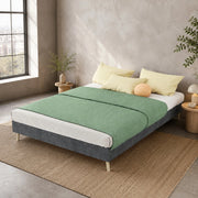 Letto piattaforma 140 x 200 cm in velluto olandese grigio