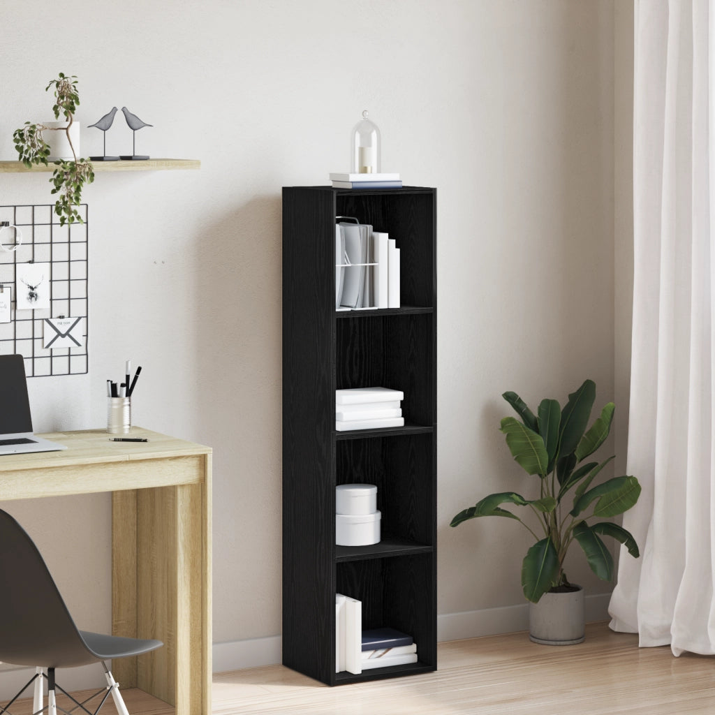 Armadio per Libri Rovere Nero 36 x 30 x 143 cm CFW2782174