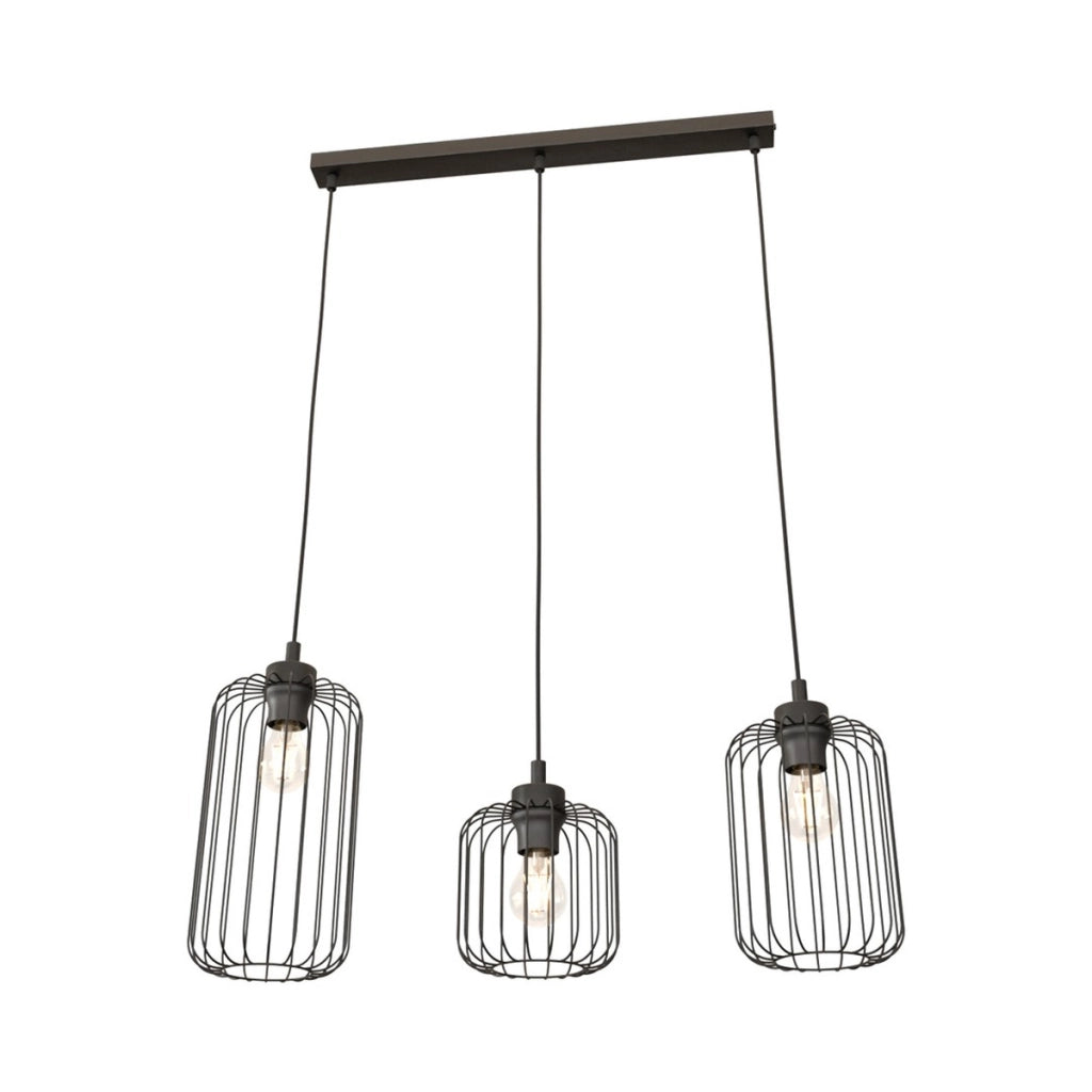 Lampada a sospensione Vander in acciaio nero opaco