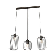 Lampada a sospensione Vander in acciaio nero opaco