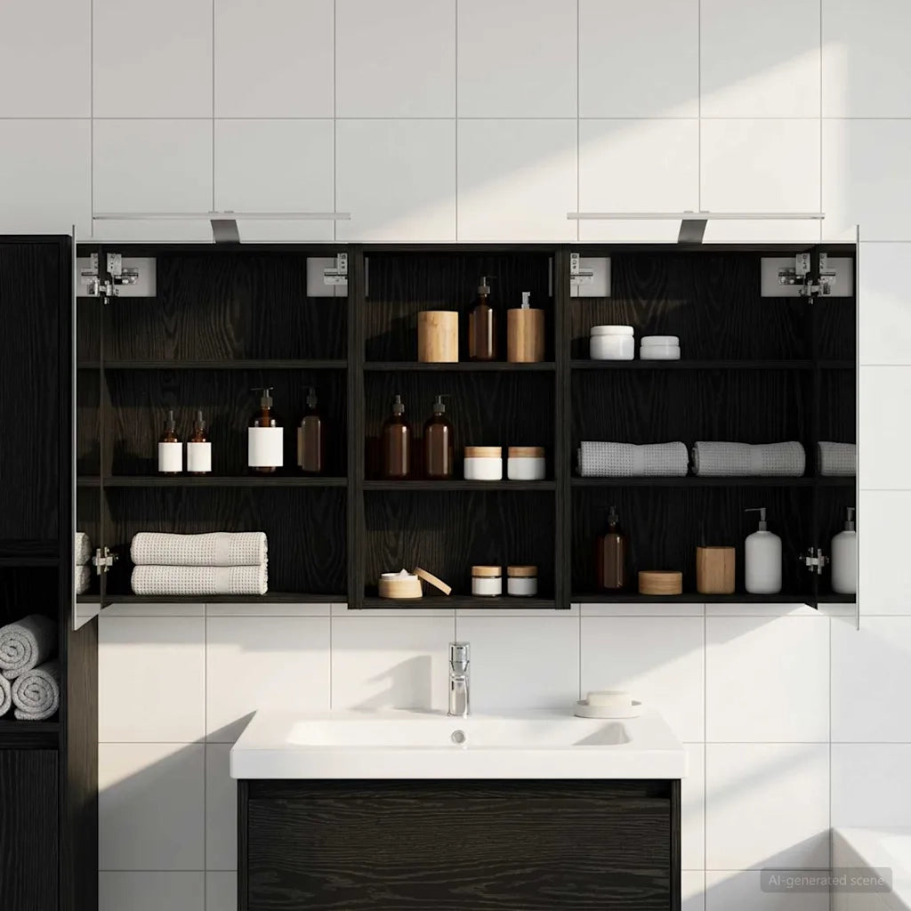 Set di Armadi da Bagno con lo scaffale 3 pcs 140 x 14,5 x 70 cm 3403785