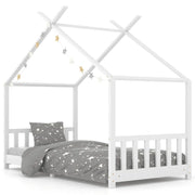 Giroletto per Bambini | Letto Infantile | Lettino Bianco in Massello di Pino 90x200 cm