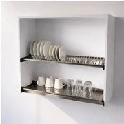 Pensile Scolapiatti H 72X L 90X P 33 Completo Di Scolapiatti In Acciaio Inox. Spedizione In Kit In Colore Bianco
