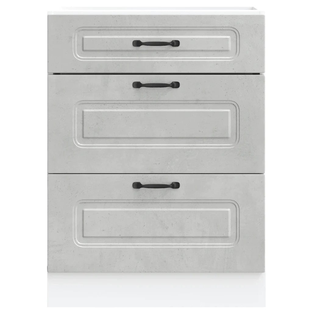 Base da Cucina Kalmar Grigio Cemento in Legno Multistrato 854283