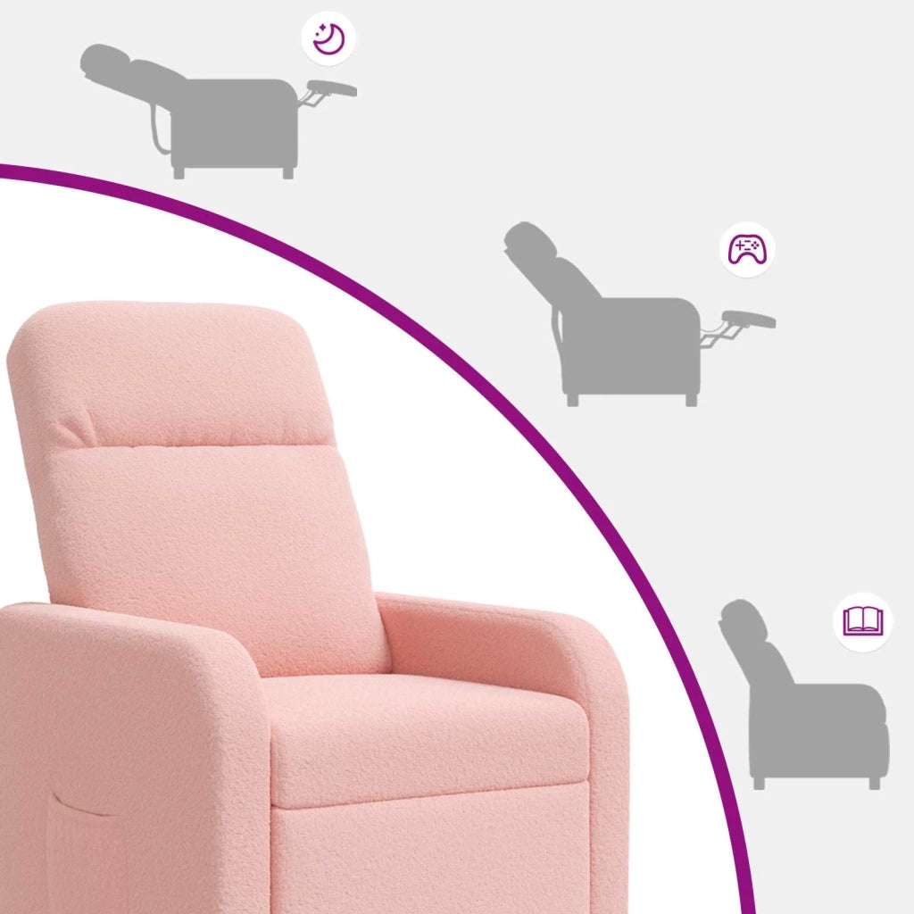 Divano Sedia-Poltrona Massaggiante Rosa Boucl¨¦