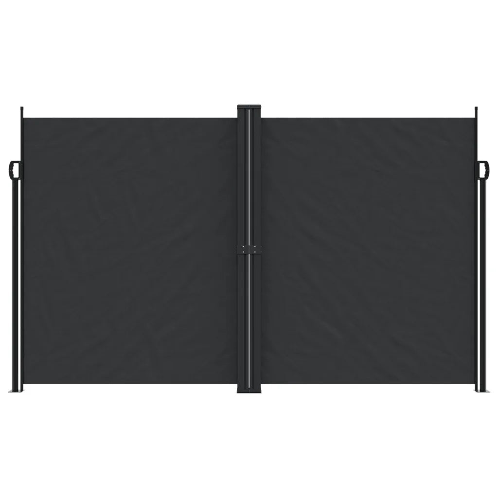 Tenda da Sole Laterale Retrattile-Tenda parasole per balcone per giardino Nera 200x600 cm 771256