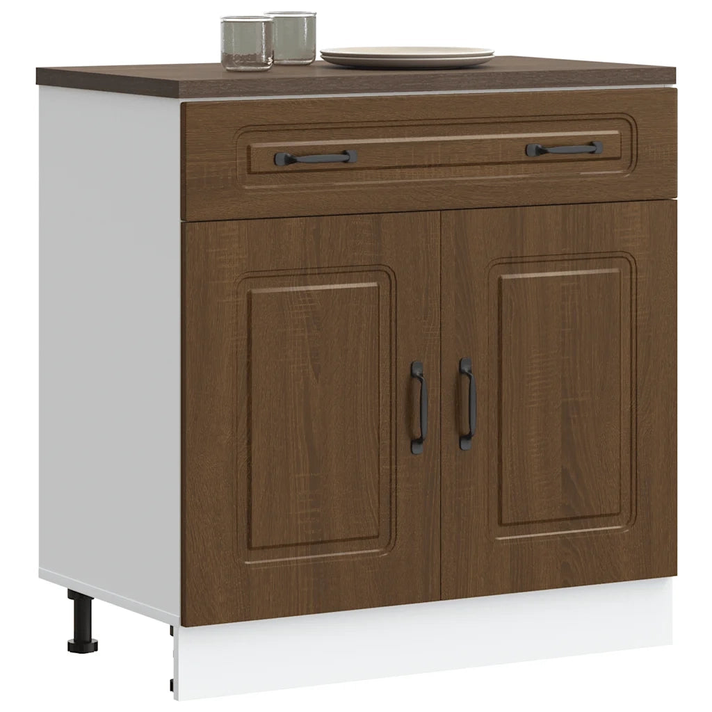 vidaXL Base da Cucina Kalmar Rovere Marrone in Legno Multistrato