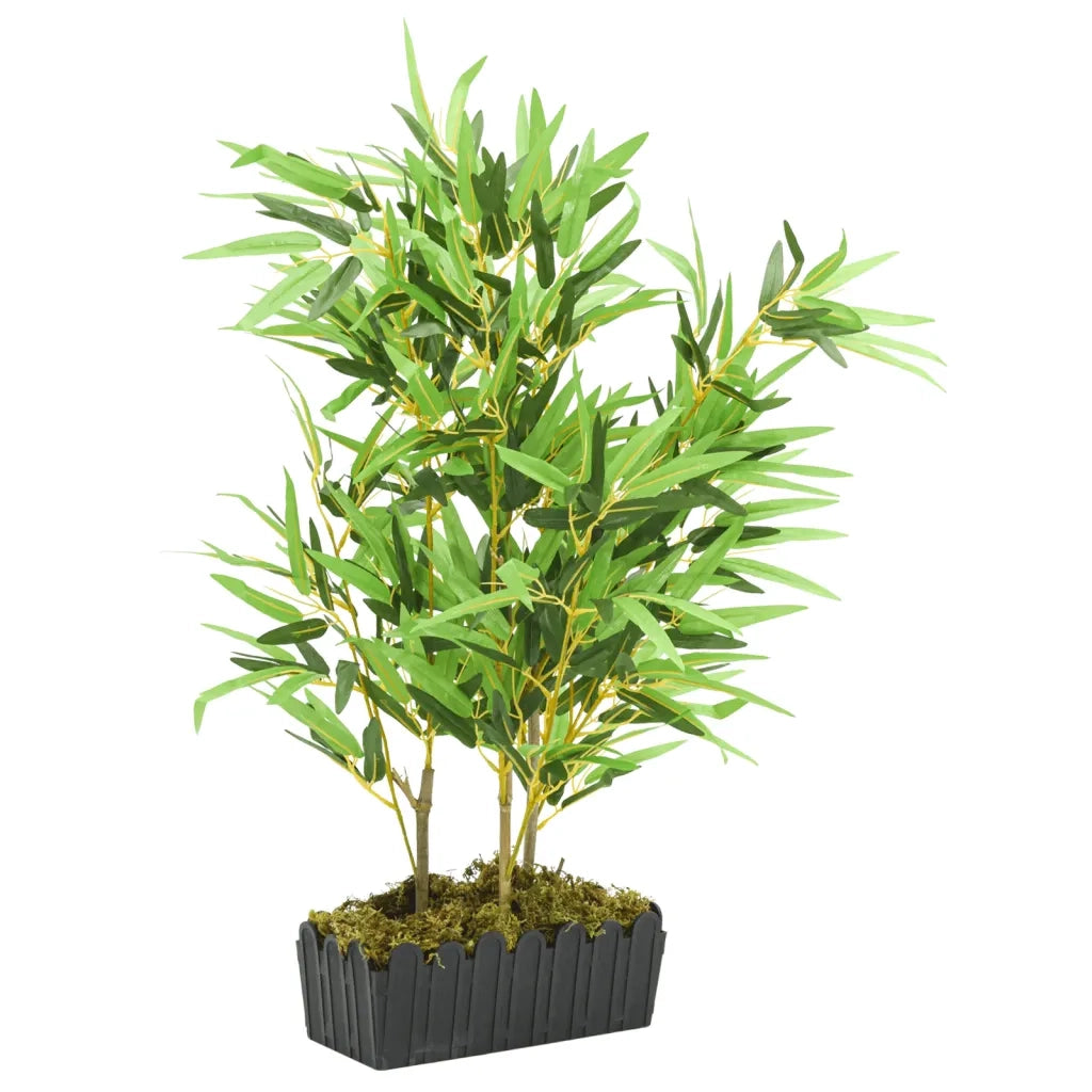 Albero Bambù Artificiale 500 Foglie 80 cm Verde 358988