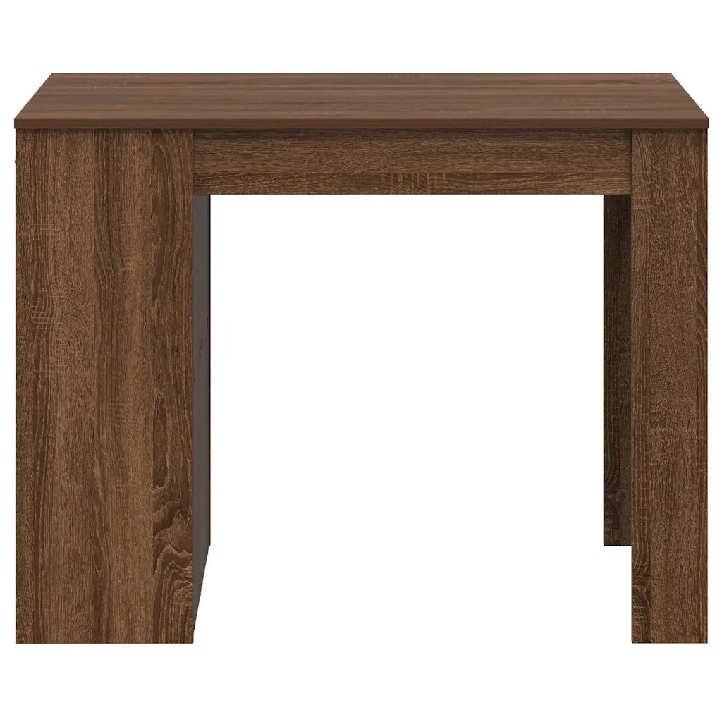 Scrivania con Cassetto Ripiano Rovere Marrone Legno Multistrato 858692