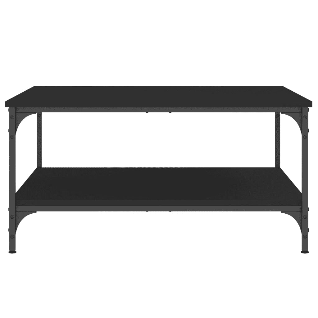 Tavolino da Salotto Nero 80x80x40 cm in Legno Multistrato 832838