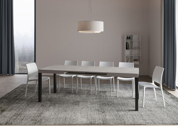 Tavolo Allungabile 120/380x90 cm Everyday Cashmere Gambe Antracite