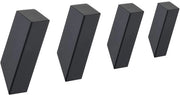 Kit di asciugamani appesi 4 pezzi - Haken per asciugamani - Nero - Acciaio inossidabile - Adesivo autoattaccante - Resistente allo shock