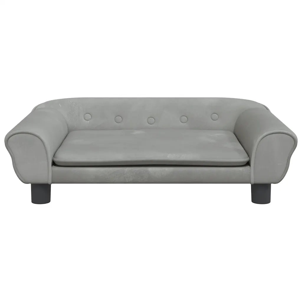 Divano per Bambini Grigio Chiaro 70x45x26 cm in Velluto 3196401