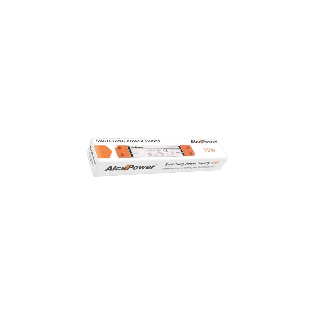 Alcapower Alimentatore Switching 24V 15W 0.625A IP20 per Illuminotecnica, Convertitore di tensione compatto per installazioni professionali