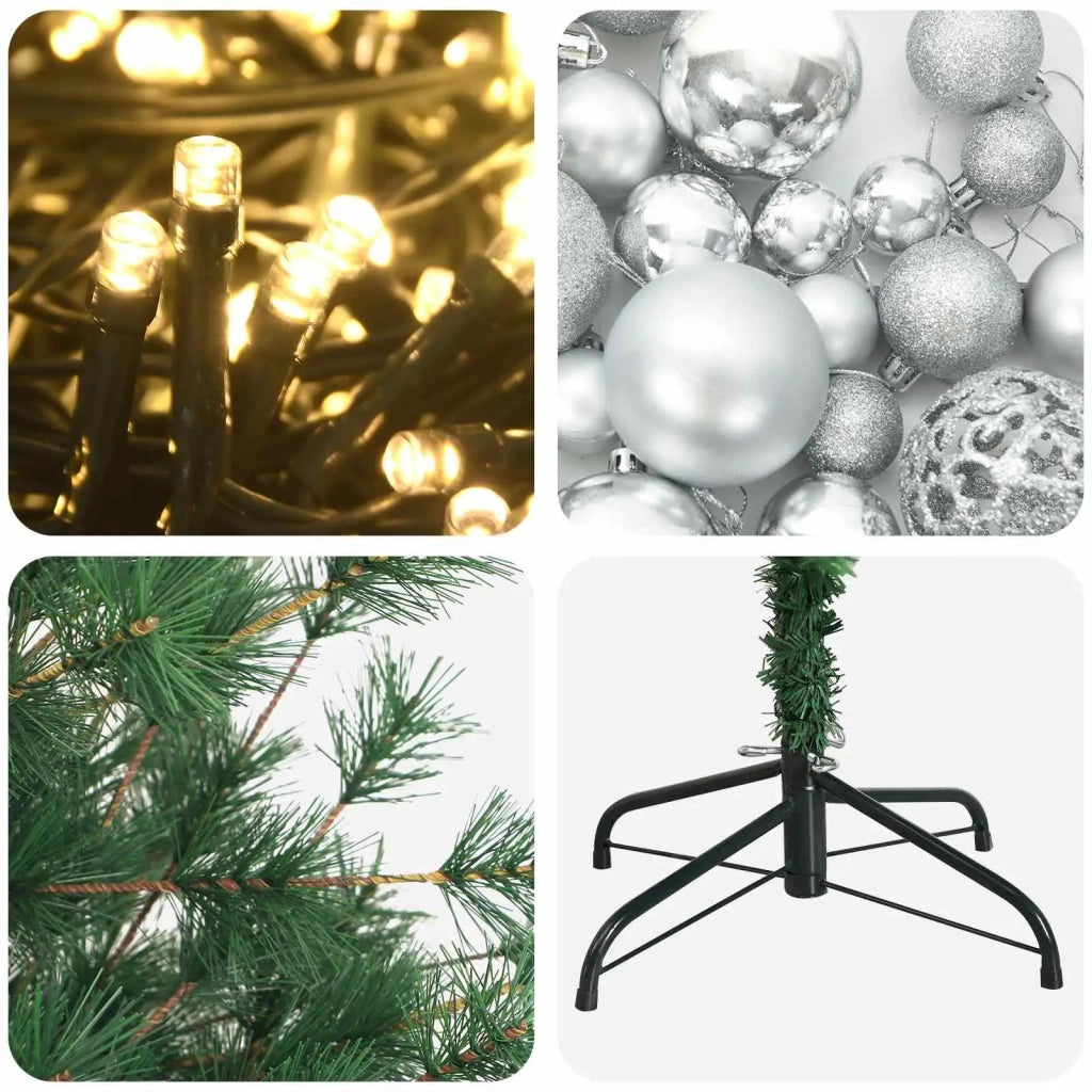 Albero di Natale artificiale con palline 240 cm 300 LED 3466907