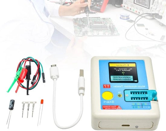 Testatore multifunzionale a schermo TFT portatile LCR-T7 con display a colori rilevatore di resistenza capacitiva per diodi triodi transistor