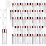 50 pezzi di bottiglie di pipetta miniatura 5 ml di vetro trasparente con bottiglia con beccuccio - Funnello incluso