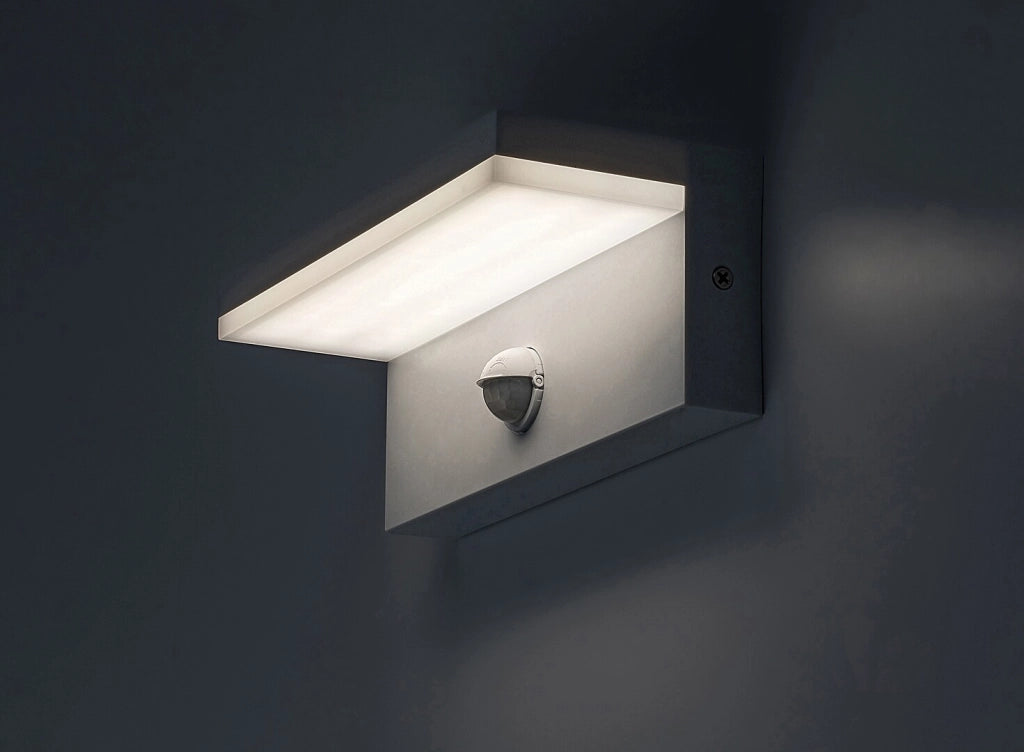 Applique esterno bianco PIR CCT LED 9W IP54 Zaragoza